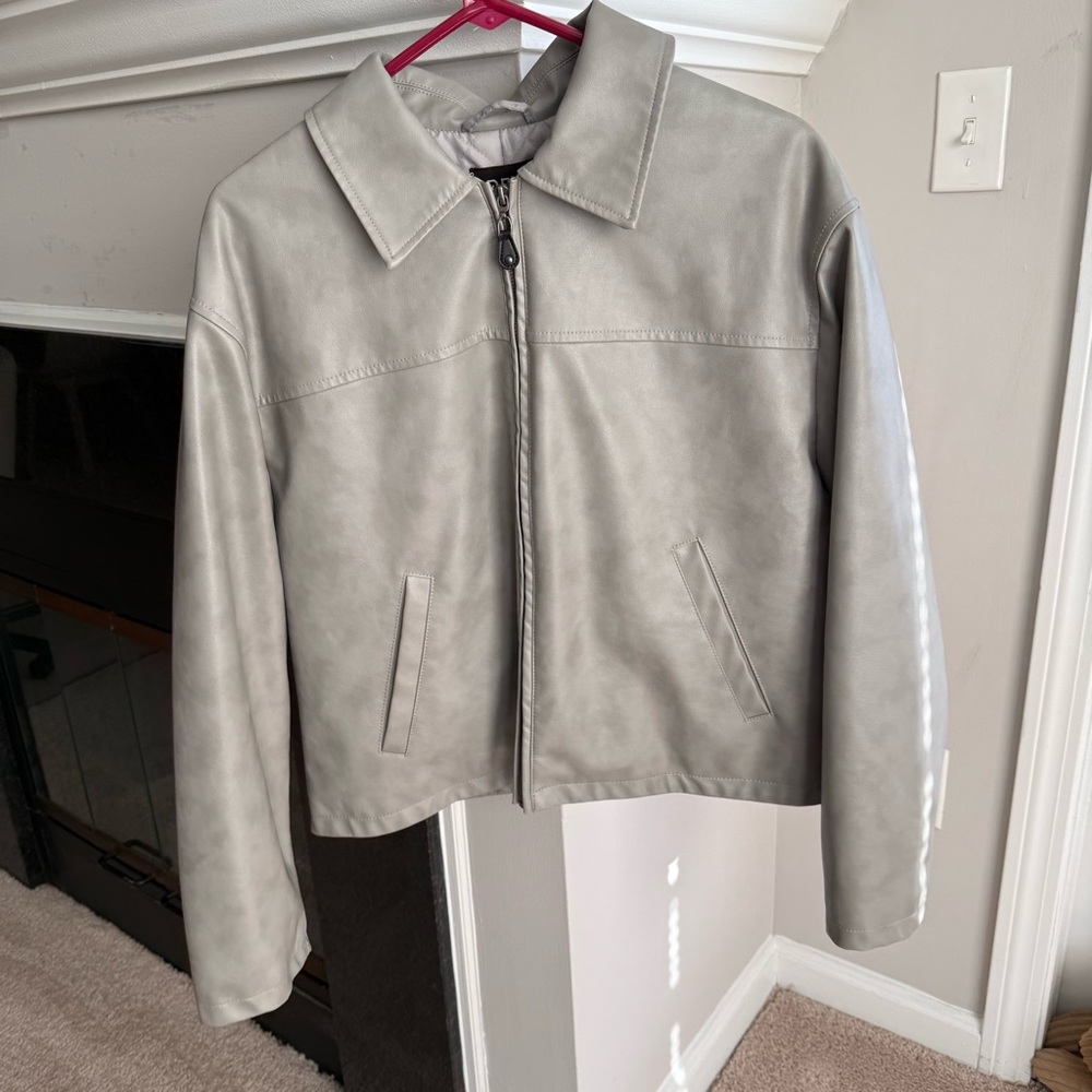 BDG Urban Outfitters Gray Faux Leather Jacket